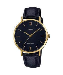 Casio Stylish Small Leather Watch (LTP-VT01GL-1B)